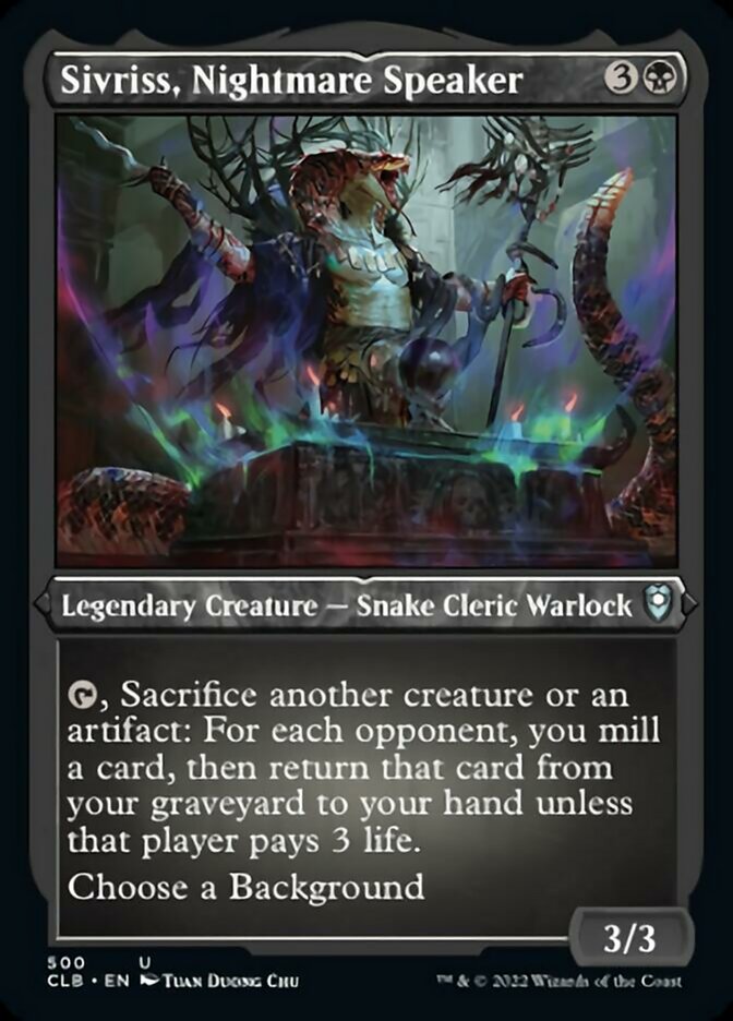 Sivriss, Nightmare Speaker (Foil Etched) [Commander Legends: Battle for Baldur's Gate] | Tacoma Games