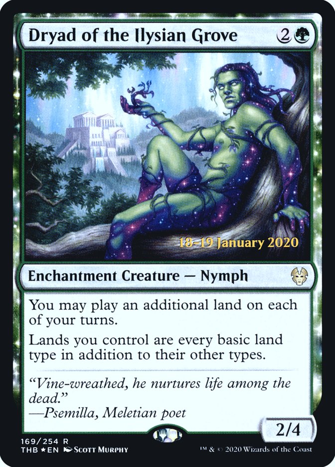 Dryad of the Ilysian Grove [Theros Beyond Death Prerelease Promos] | Tacoma Games