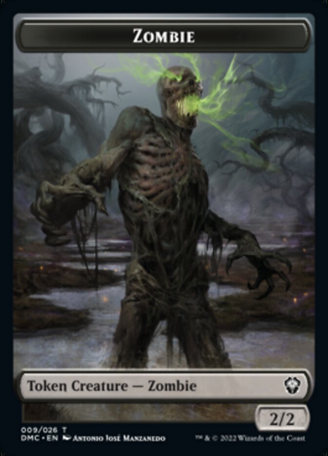 Bird (002) // Zombie Double-sided Token [Dominaria United Tokens] | Tacoma Games