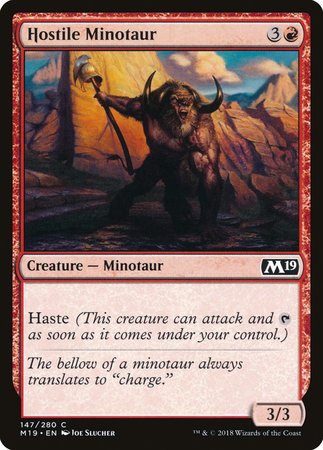 Hostile Minotaur [Core Set 2019] | Tacoma Games