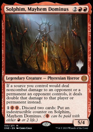 Solphim, Mayhem Dominus (Promo Pack) [Phyrexia: All Will Be One Promos] | Tacoma Games