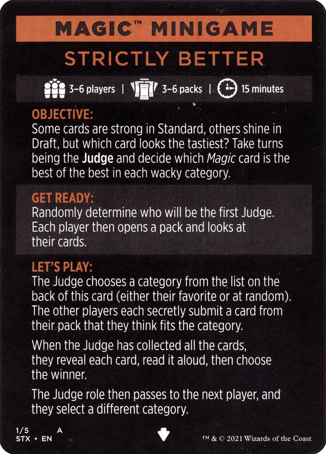 Strictly Better (Magic Minigame) [Strixhaven: School of Mages Minigame] | Tacoma Games