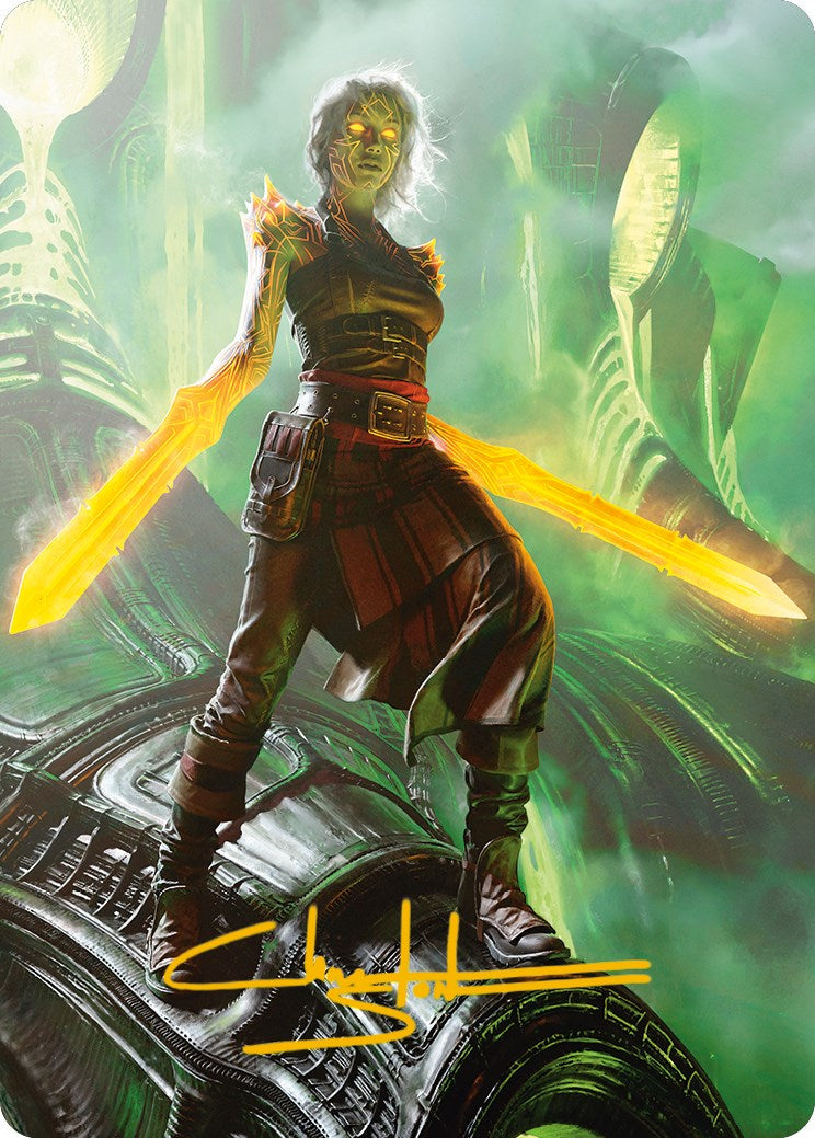 Nahiri, the Unforgiving Art Card (Gold-Stamped Signature) [Phyrexia: All Will Be One Art Series] | Tacoma Games