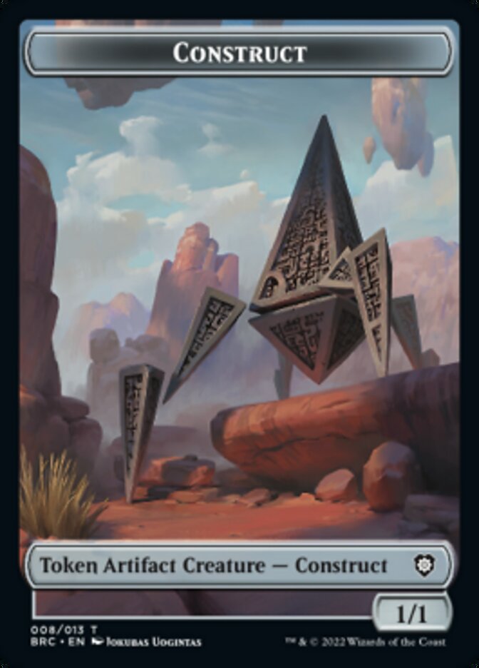 Construct (008) // Phyrexian Myr Double-Sided Token [The Brothers' War Commander Tokens] | Tacoma Games