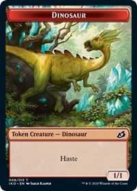 Dinosaur // Human Soldier (005) Double-sided Token [Ikoria: Lair of Behemoths Tokens] | Tacoma Games