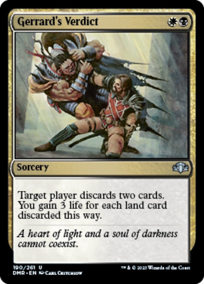 Gerrard's Verdict [Dominaria Remastered] | Tacoma Games
