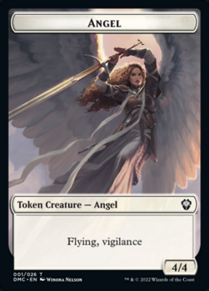 Bird (002) // Angel Double-sided Token [Dominaria United Tokens] | Tacoma Games