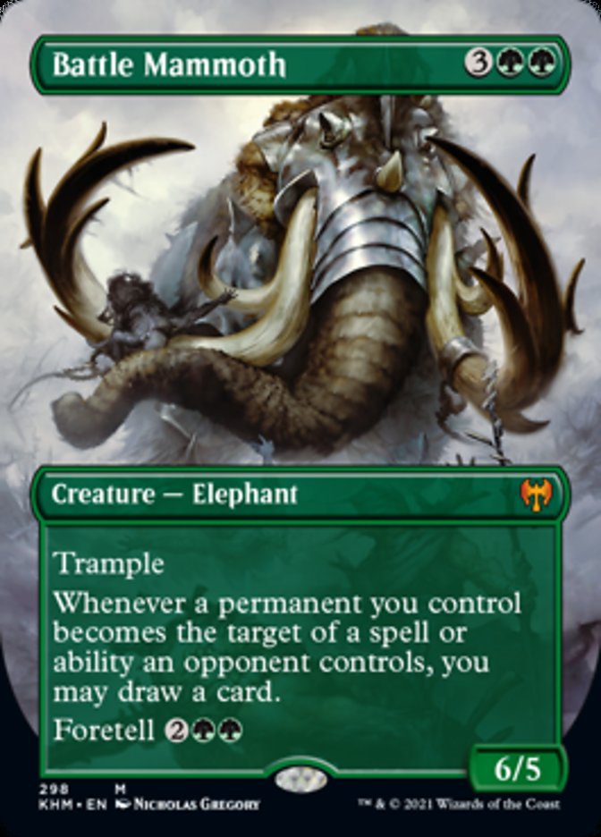 Battle Mammoth (Borderless Alternate Art) [Kaldheim] | Tacoma Games