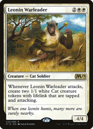 Leonin Warleader [Core Set 2019] | Tacoma Games