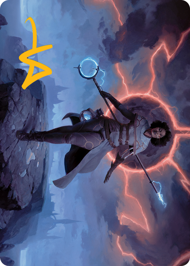 Rona, Herald of Invasion Art Card (Gold-Stamped Signature) [March of the Machine Art Series] | Tacoma Games