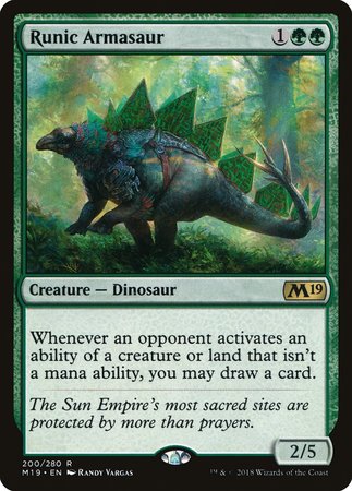 Runic Armasaur [Core Set 2019] | Tacoma Games