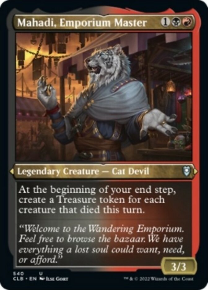 Mahadi, Emporium Master (Foil Etched) [Commander Legends: Battle for Baldur's Gate] | Tacoma Games