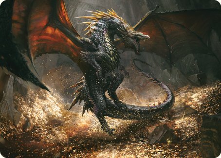 Cavern-Hoard Dragon Art Card [The Lord of the Rings: Tales of Middle-earth Art Series] | Tacoma Games