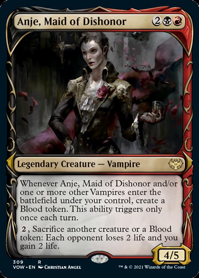 Anje, Maid of Dishonor (Showcase Fang Frame) [Innistrad: Crimson Vow] | Tacoma Games