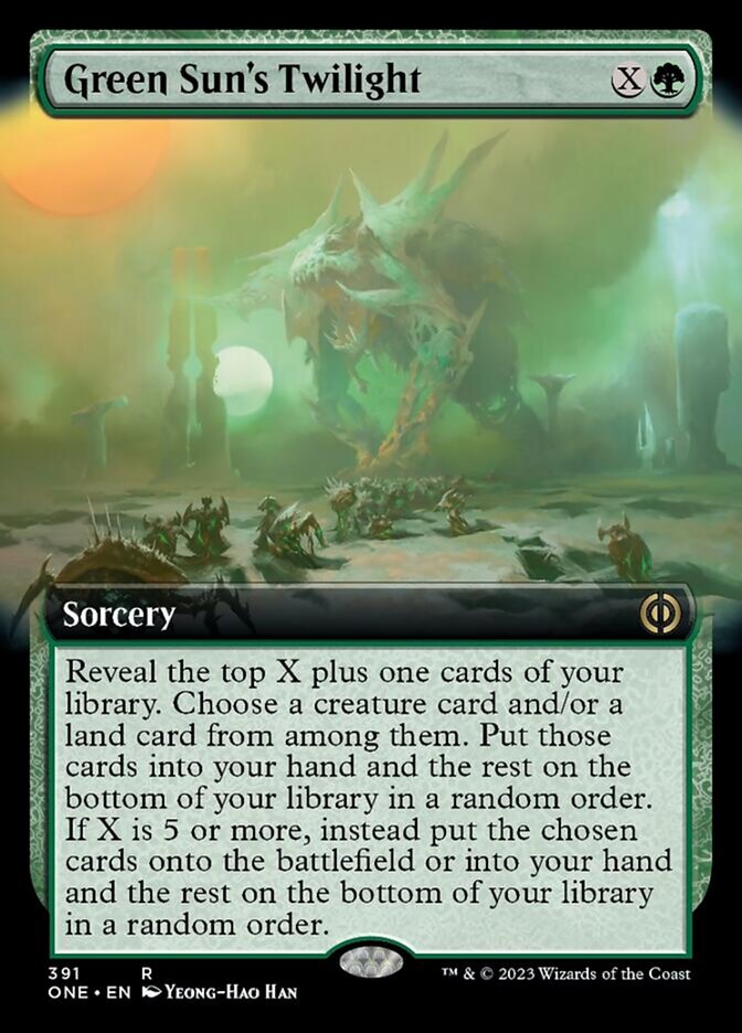 Green Sun's Twilight (Extended Art) [Phyrexia: All Will Be One] | Tacoma Games