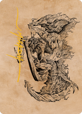 Miirym, Sentinel Wyrm Art Card (Gold-Stamped Signature) [Commander Legends: Battle for Baldur's Gate Art Series] | Tacoma Games