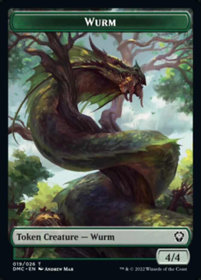 Soldier // Wurm Double-sided Token [Dominaria United Tokens] | Tacoma Games