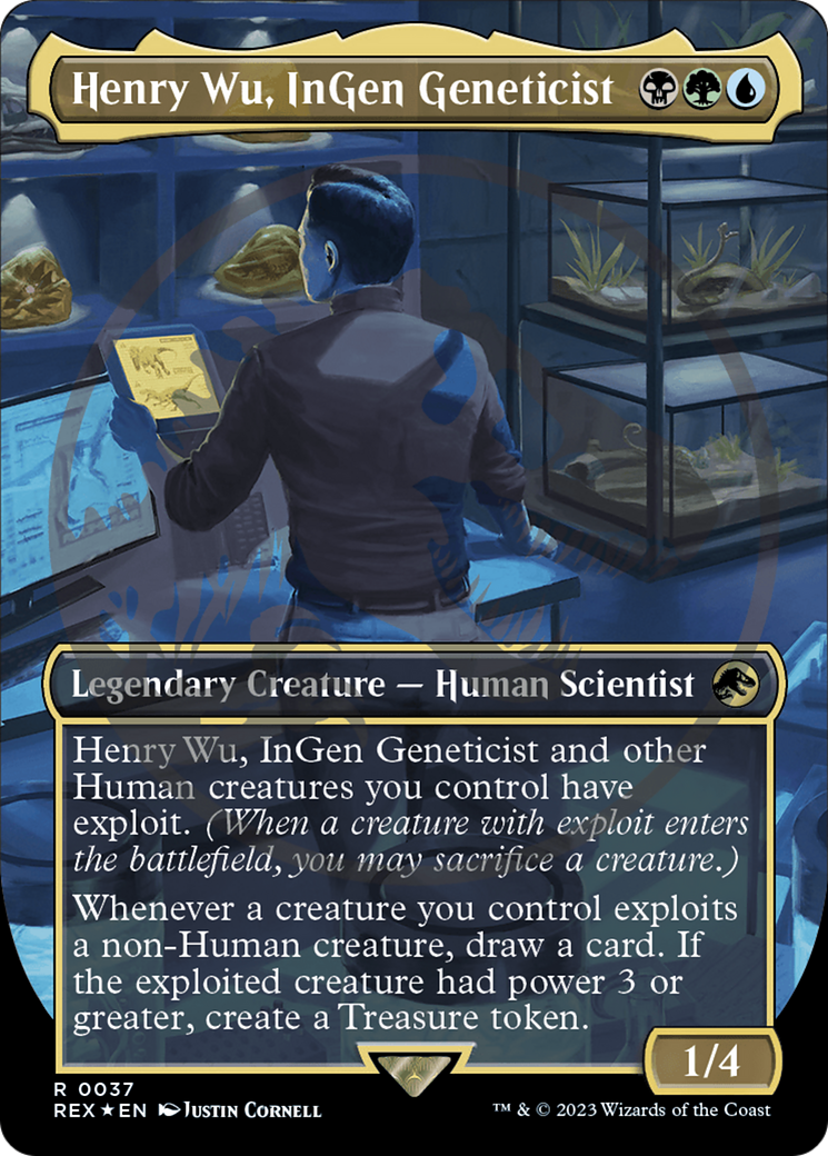 Henry Wu, InGen Geneticist Emblem (Borderless) [Jurassic World Collection Tokens] | Tacoma Games