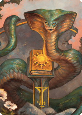 Guardian Naga Art Card (Gold-Stamped Signature) [Commander Legends: Battle for Baldur's Gate Art Series] | Tacoma Games