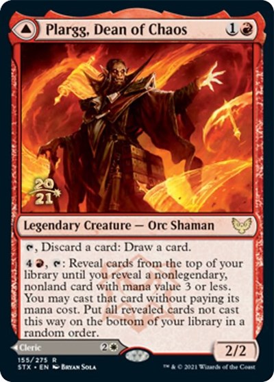 Plargg, Dean of Chaos // Augusta, Dean of Order [Strixhaven: School of Mages Prerelease Promos] | Tacoma Games