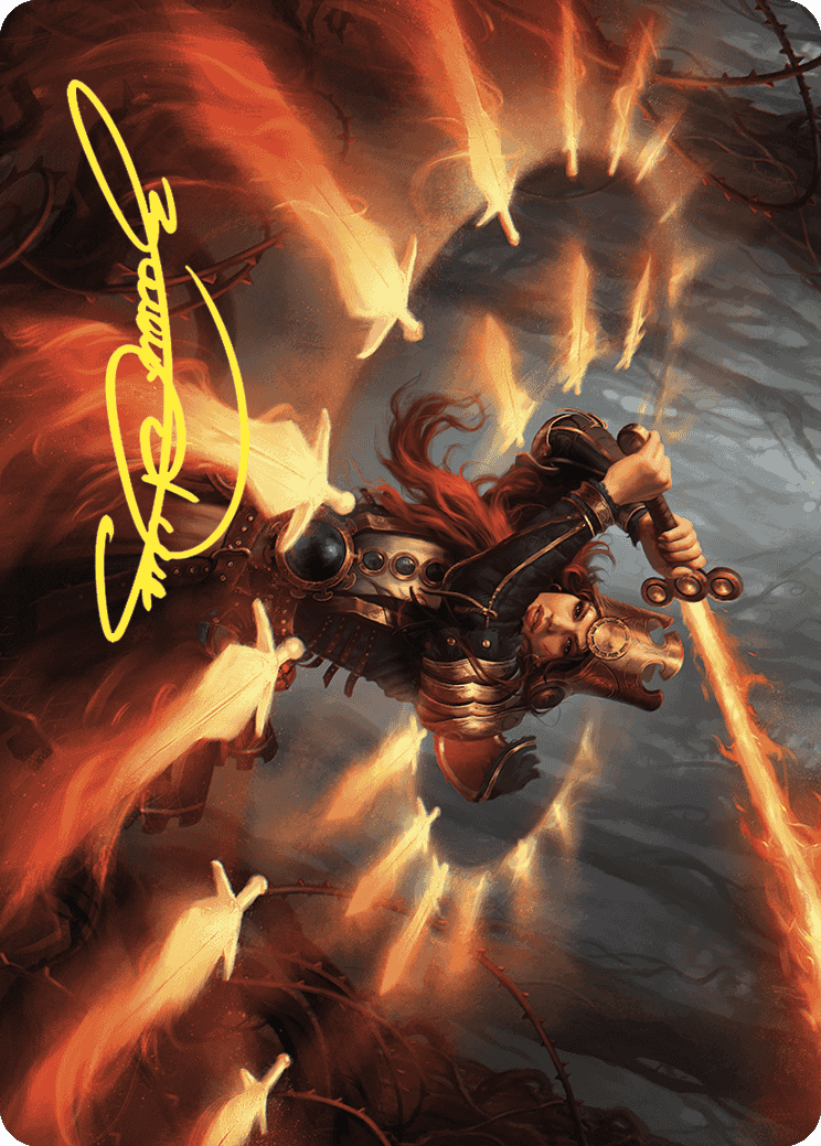 Heartflame Duelist Art Card (Gold-Stamped Signature) [Wilds of Eldraine Art Series] | Tacoma Games