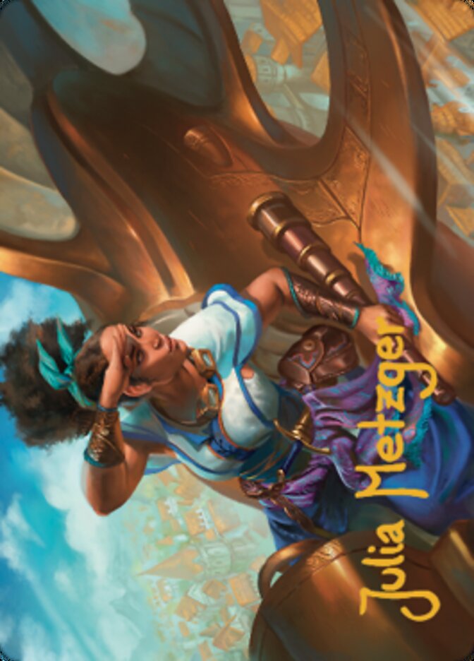 Talas Lookout Art Card (Gold-Stamped Signature) [Dominaria United Art Series] | Tacoma Games