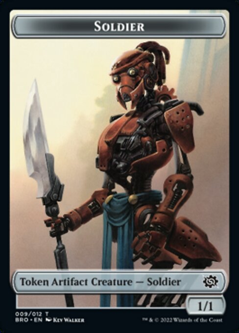 Powerstone // Soldier (009) Double-Sided Token [The Brothers' War Tokens] | Tacoma Games