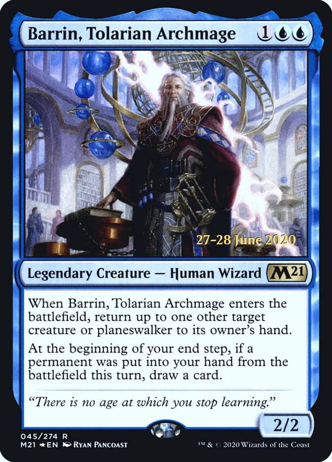 Barrin, Tolarian Archmage  [Core Set 2021 Prerelease Promos] | Tacoma Games