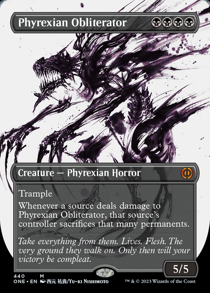 Phyrexian Obliterator (Borderless Ichor Step-and-Compleat Foil) [Phyrexia: All Will Be One] | Tacoma Games