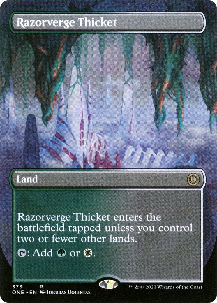 Razorverge Thicket (Borderless Alternate Art) [Phyrexia: All Will Be One] | Tacoma Games