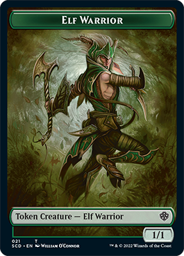 Elf Warrior // Soldier Double-Sided Token [Starter Commander Decks] | Tacoma Games