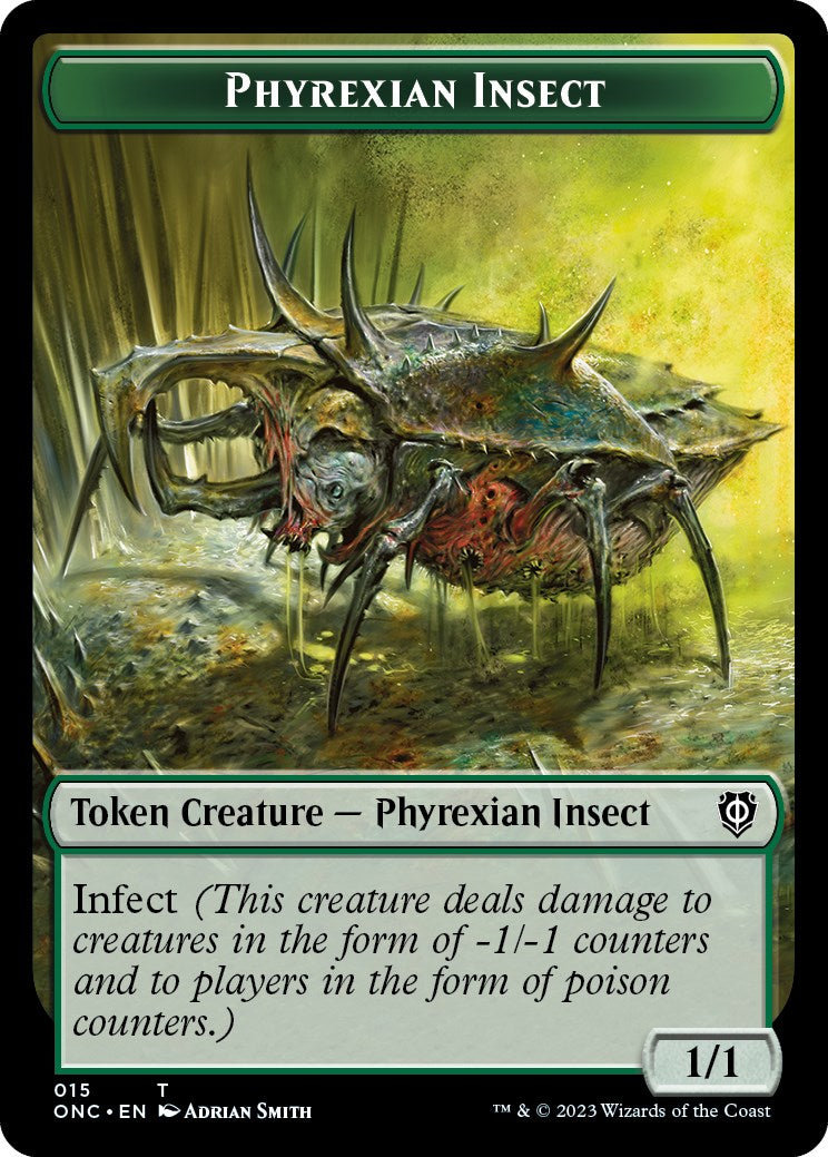 Phyrexian Wurm // Phyrexian Insect Double-Sided Token [Phyrexia: All Will Be One Commander Tokens] | Tacoma Games