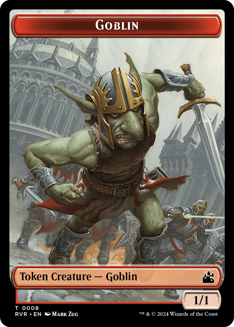 Goblin (0008) // Emblem - Domri Rade Double-Sided Token [Ravnica Remastered Tokens] | Tacoma Games