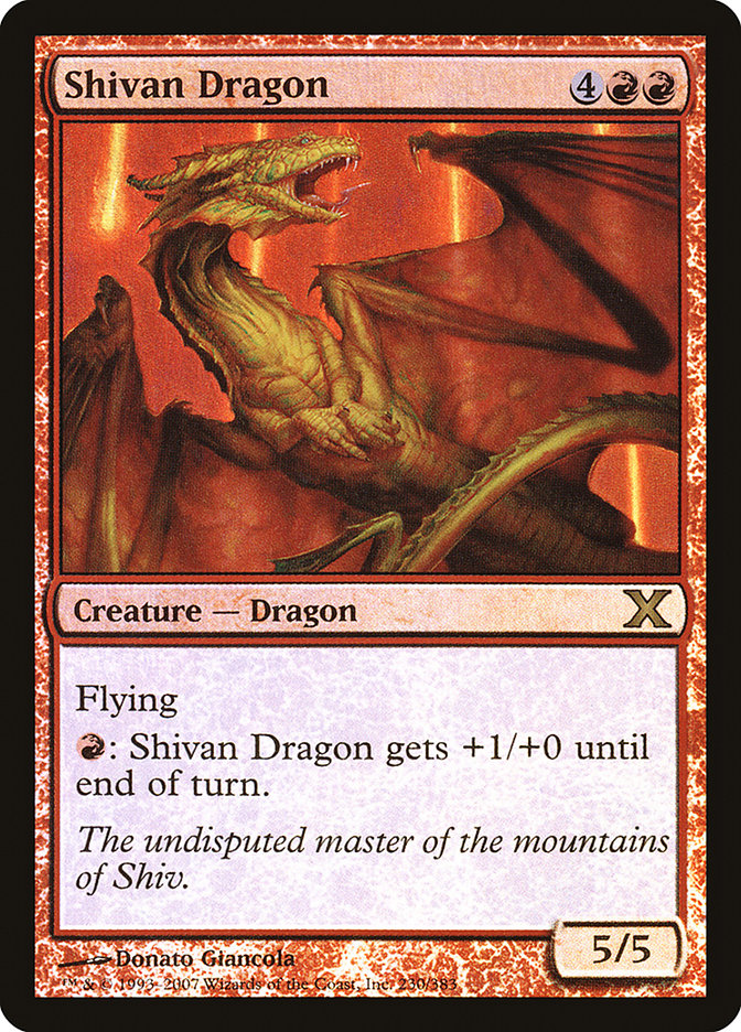 Shivan Dragon (Premium Foil) [Tenth Edition] | Tacoma Games