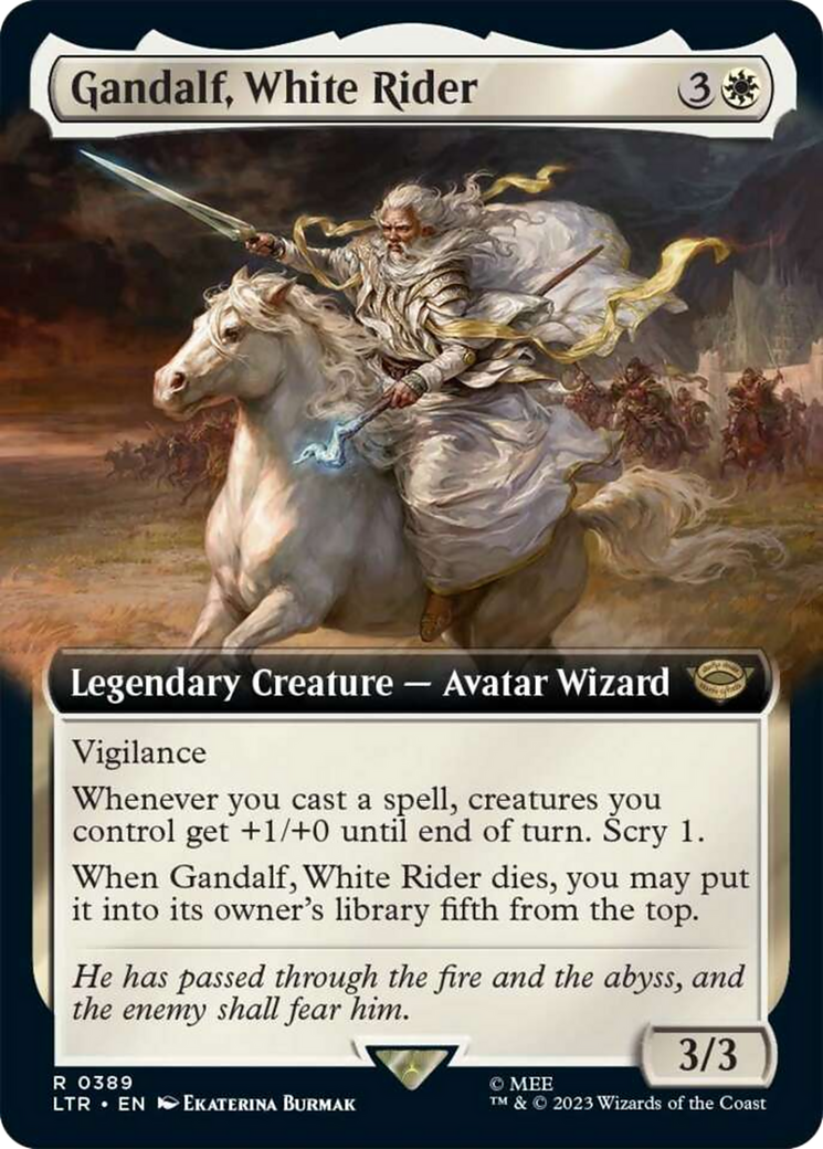 Gandalf, White Rider (Extended Art) [The Lord of the Rings: Tales of Middle-Earth] | Tacoma Games