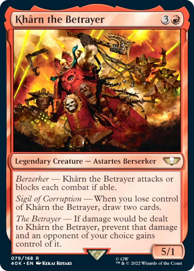 Kharn the Betrayer (Surge Foil) [Universes Beyond: Warhammer 40,000] | Tacoma Games