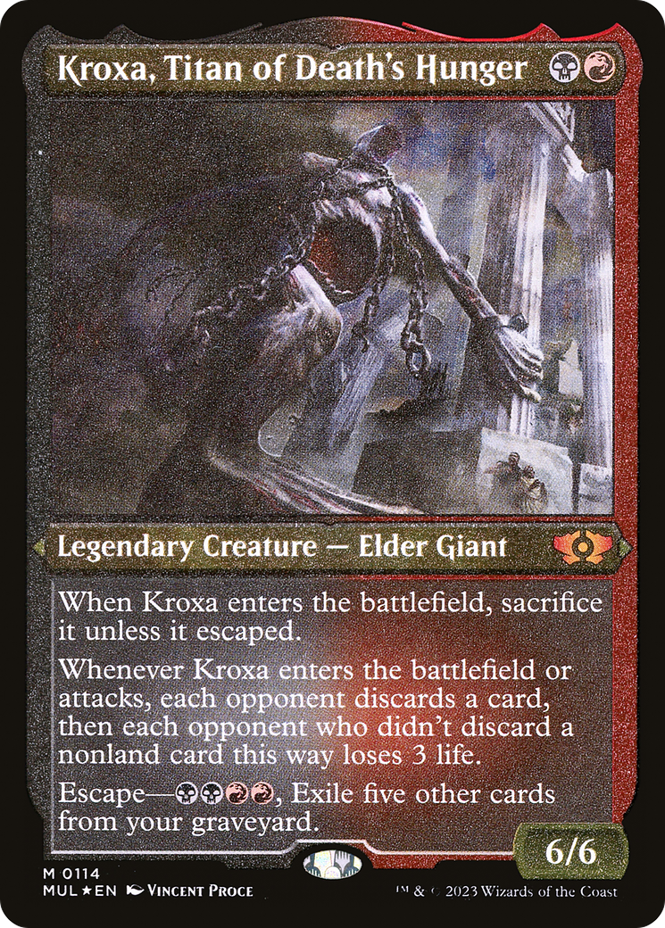 Kroxa, Titan of Death's Hunger (Foil Etched) [Multiverse Legends] | Tacoma Games