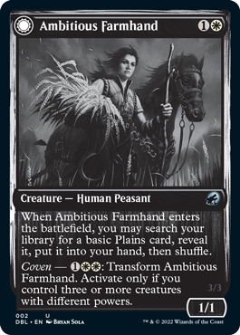 Ambitious Farmhand // Seasoned Cathar [Innistrad: Double Feature] | Tacoma Games