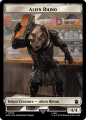 Alien Rhino // Cyberman Double-Sided Token [Doctor Who Tokens] | Tacoma Games