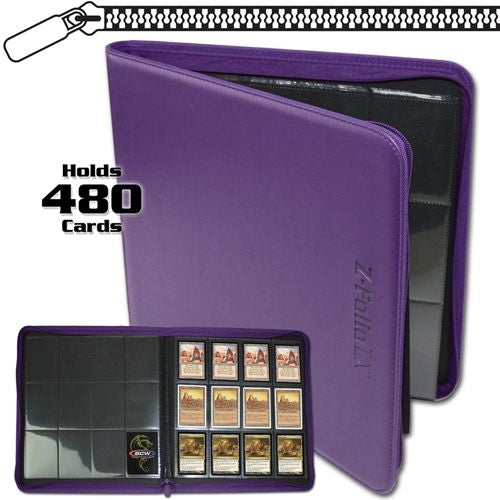 BCW SUPPLIES: Z-FOLIO - 12-POCKET LX PURPLE | Tacoma Games