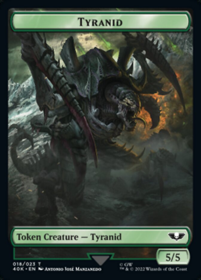 Tyranid (017) // Tyranid (018) Double-sided Token (Surge Foil) [Universes Beyond: Warhammer 40,000 Tokens] | Tacoma Games
