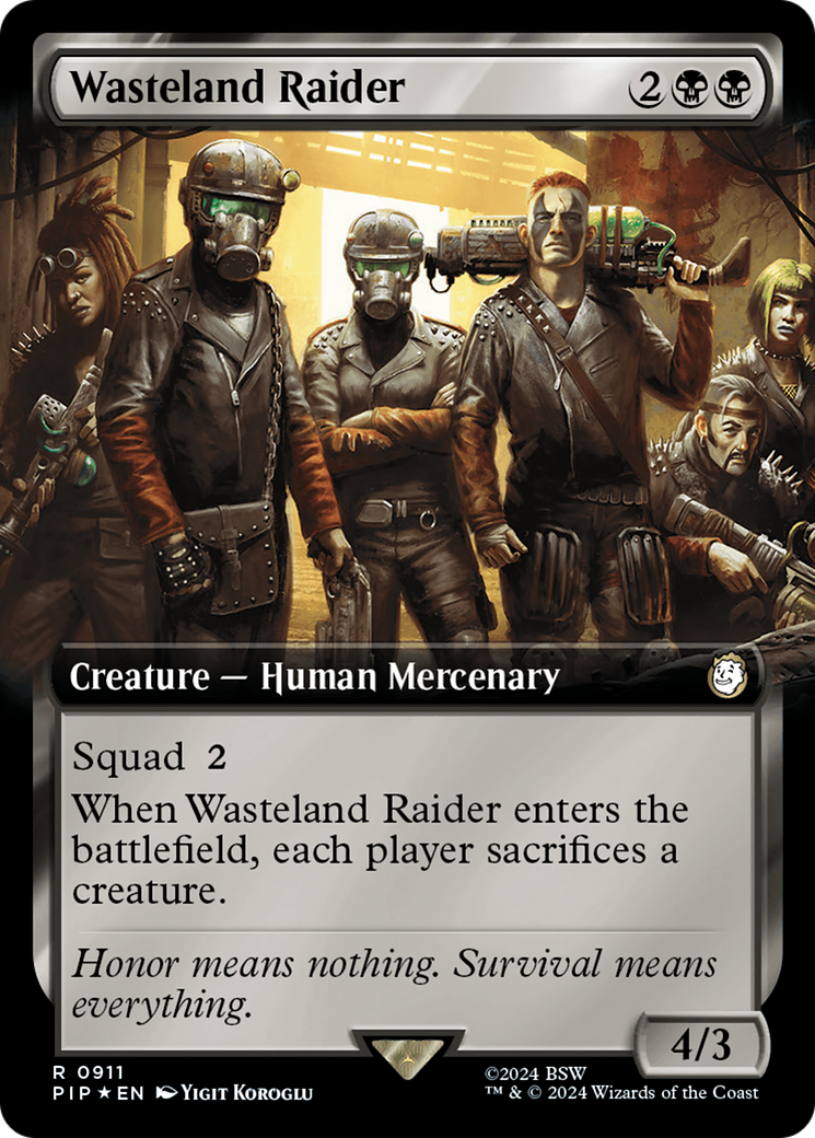 Wasteland Raider (Extended Art) (Surge Foil) [Fallout] | Tacoma Games