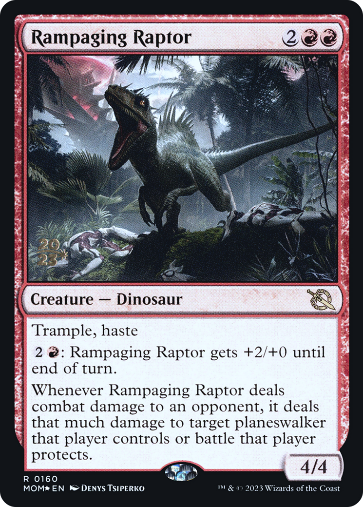 Rampaging Raptor [March of the Machine Prerelease Promos] | Tacoma Games