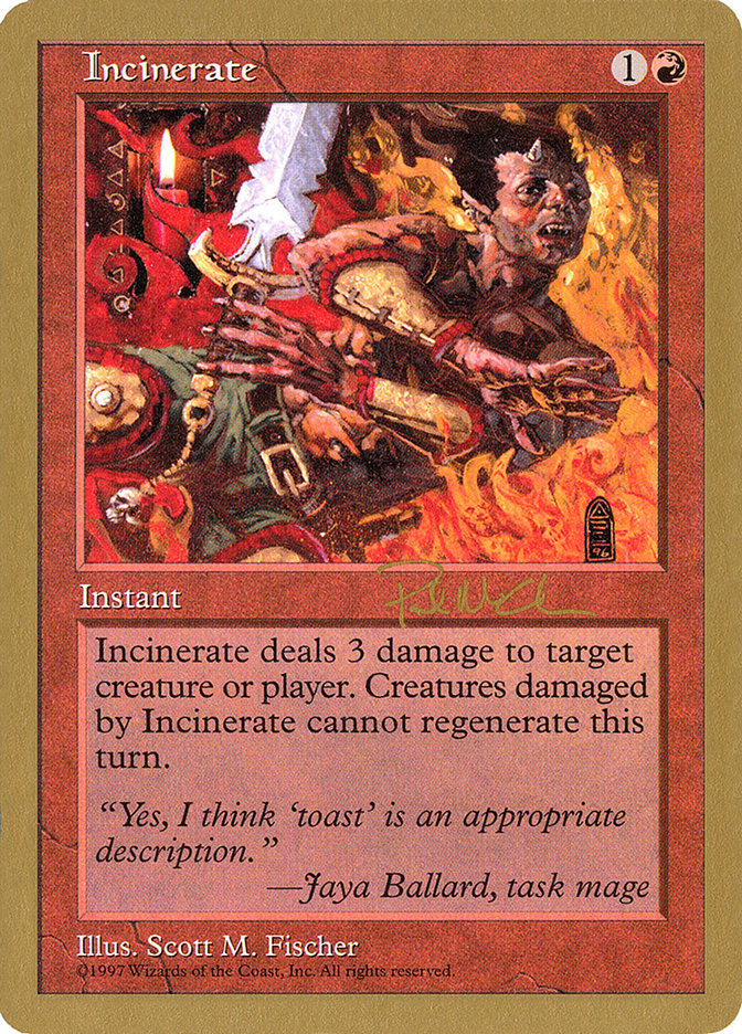 Incinerate (Paul McCabe) [World Championship Decks 1997] | Tacoma Games