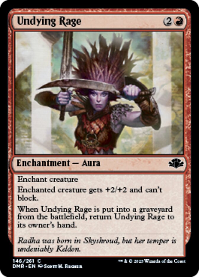 Undying Rage [Dominaria Remastered] | Tacoma Games