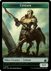 Elf Knight // Centaur Double-Sided Token [Ravnica Remastered Tokens] | Tacoma Games