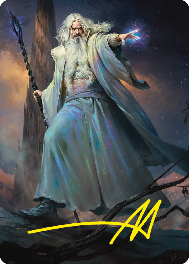 Saruman of Many Colors Art Card (Gold-Stamped Signature) [The Lord of the Rings: Tales of Middle-earth Art Series] | Tacoma Games