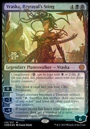 Vraska, Betrayal's Sting [Phyrexia: All Will Be One Prerelease Promos] | Tacoma Games