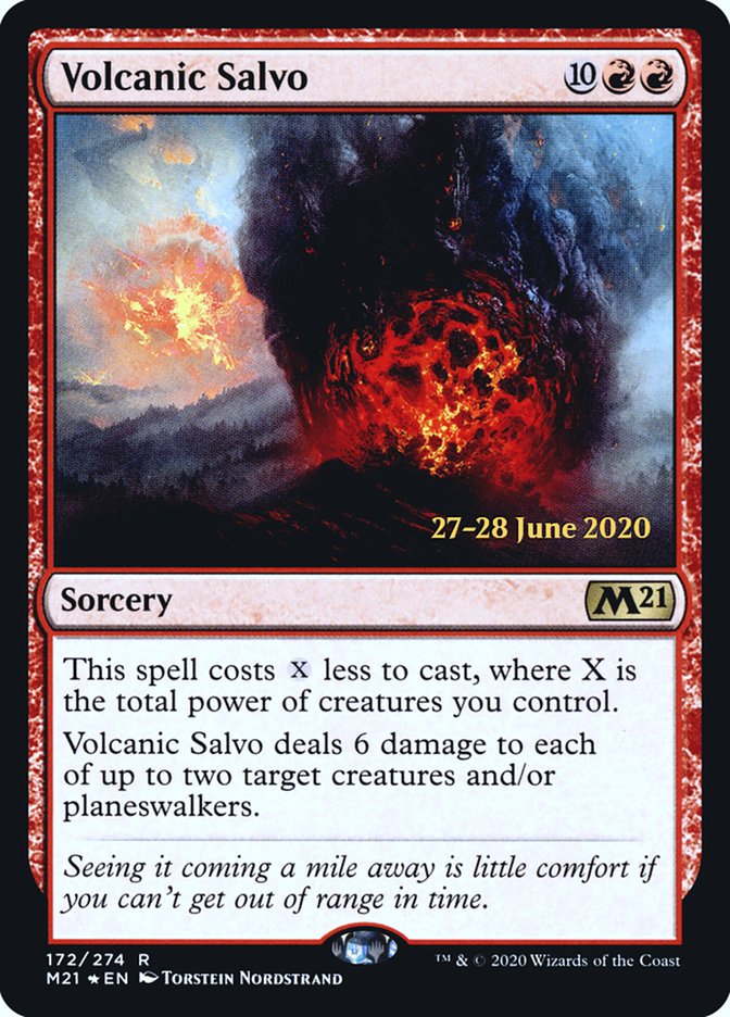 Volcanic Salvo  [Core Set 2021 Prerelease Promos] | Tacoma Games