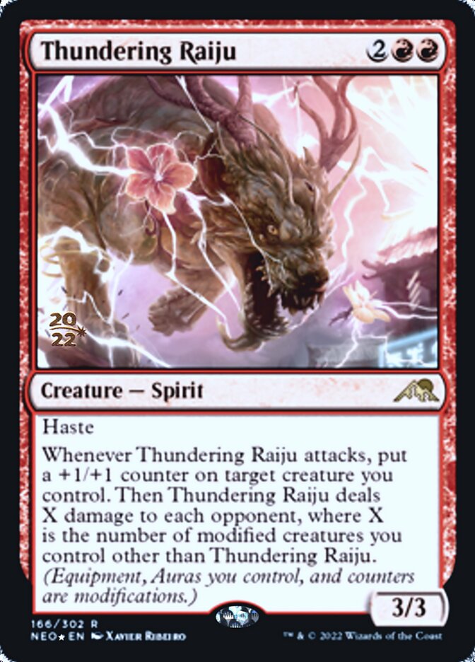 Thundering Raiju [Kamigawa: Neon Dynasty Prerelease Promos] | Tacoma Games